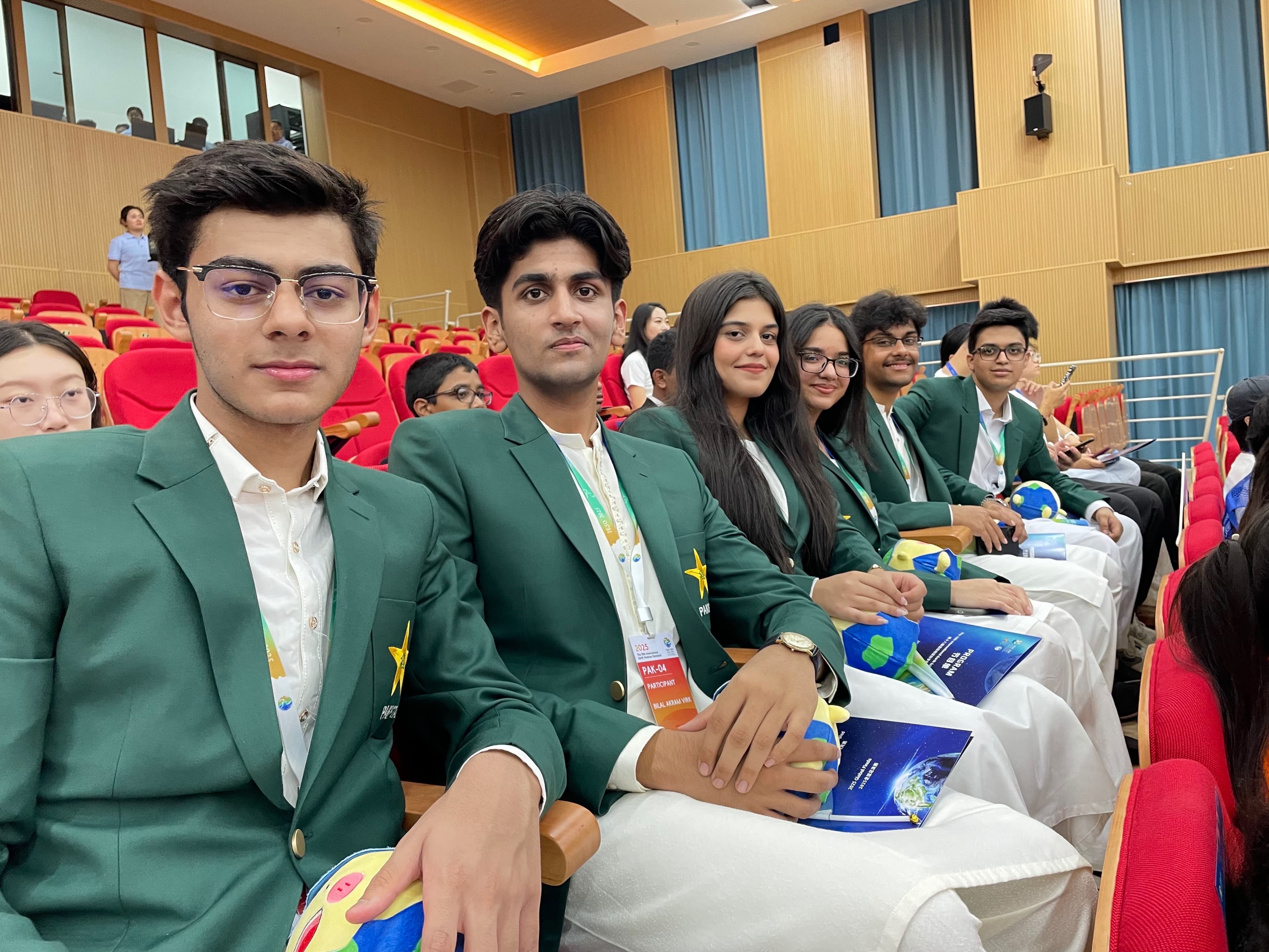 The Pakistan delegation seated together in the auditorium during IESO 2025.
